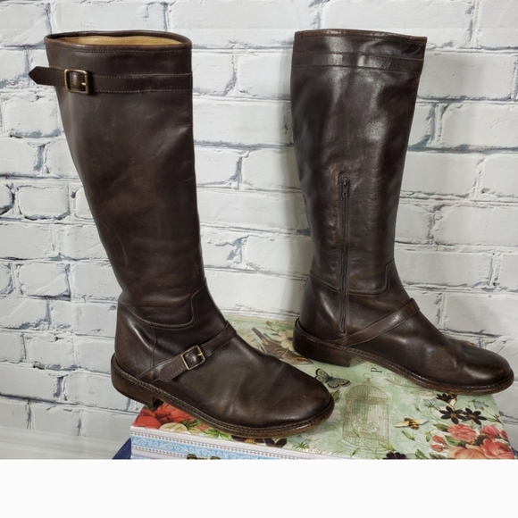 Ralph Lauren Black Label Brown Leather Riding Boots - Picture 6 of 9